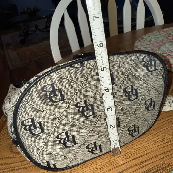 DOONEY & BOURKE SIGNATURE CLOTH & LEATHER SMALL HOBO BUCKET HANDBAG *NICE* - Picture 14 of 14